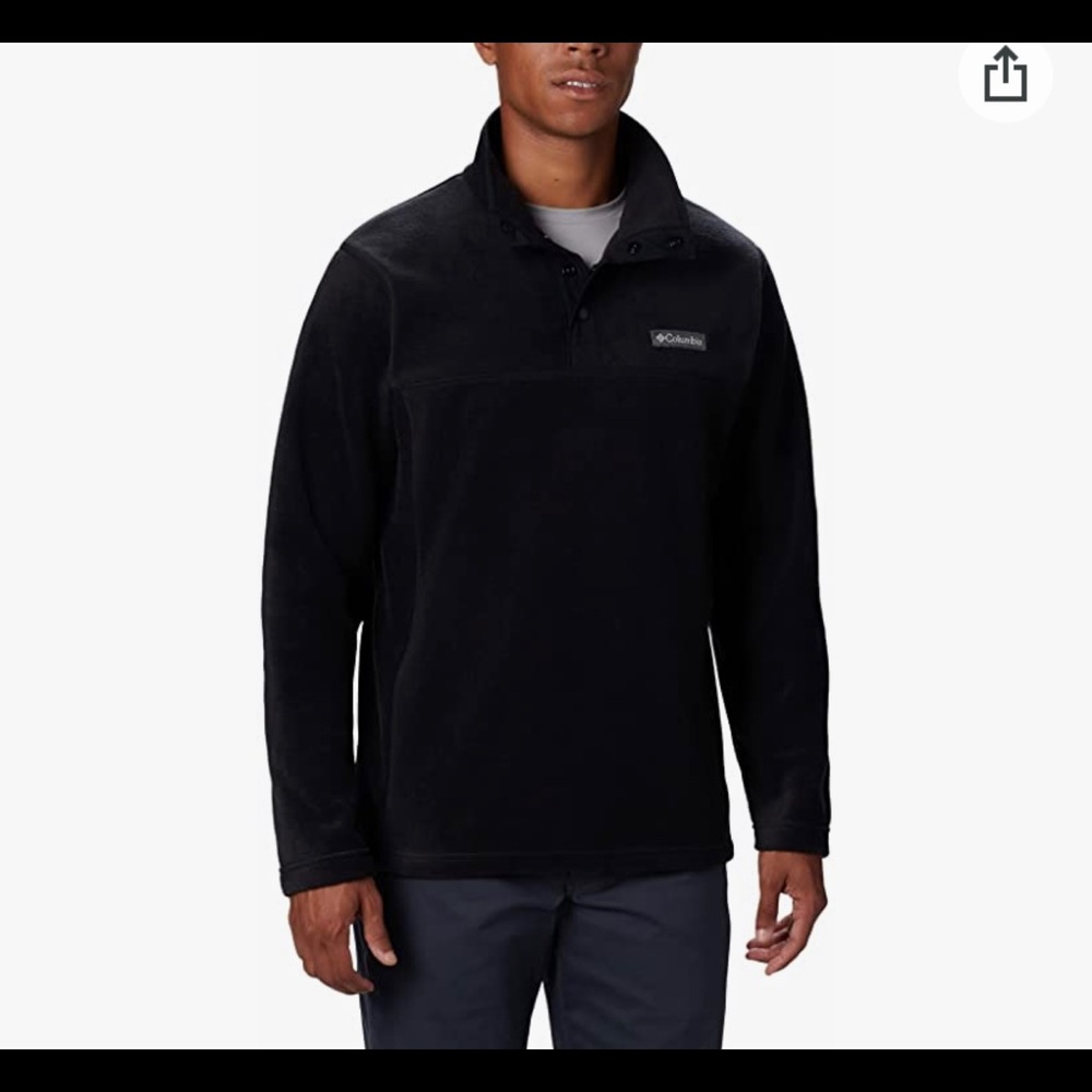 Black Columbia Men's Steens Mountain Half Snap